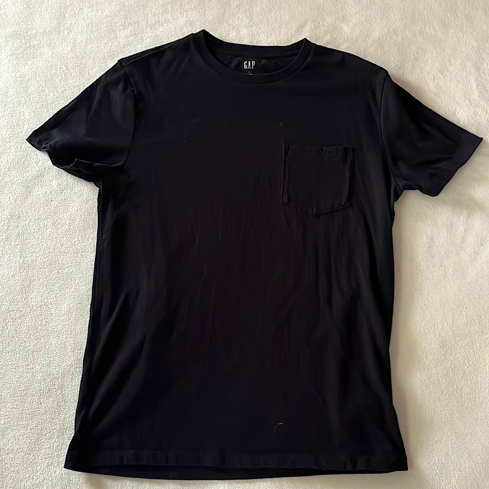 Men’s/Unisex Gap Black Everyday Pocket Tee